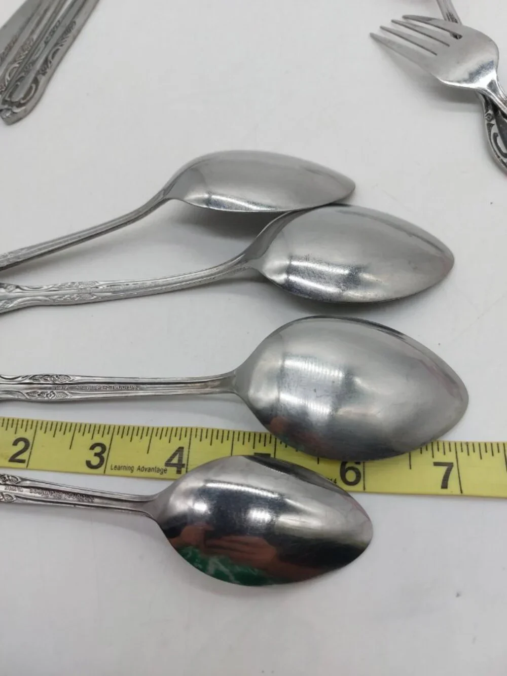 Northland Korea Stainless Flatware w Roses Spoons Knives Forks Lot Of 9